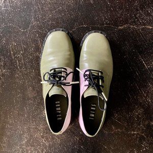 Camper TWINS | green/purple/white leather | size 37